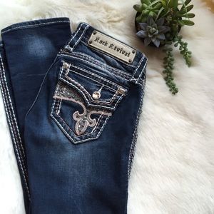 ROCK REVIVAL WOMEN CAPRI JEANS SIZE 24 LENGTH 28